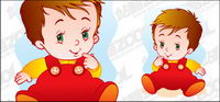 Cute baby vector material-2