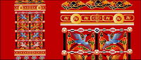 Classical Chinese crane with auspicious designs