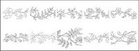 Flower type of line drawing vector diagram-1