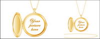 Gold photo pendants