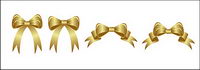 golden bows vector material