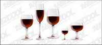 Red wine glasses