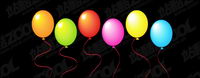 Colorful balloons vector material