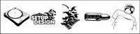 Black and white trend pictorial icon transparent png