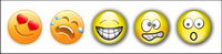 Funny faces two sets of crystal icon png