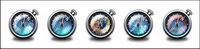 Apple System Browser Compass series of icons transparent png