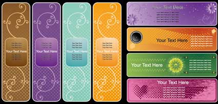 Vector pattern banner material