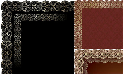 Europe type figure lace vector of material