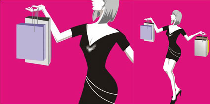 Shopping fashion women vector
