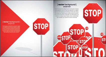 Beautiful road signs - vector material