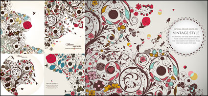 Happy colorful little pattern vector material