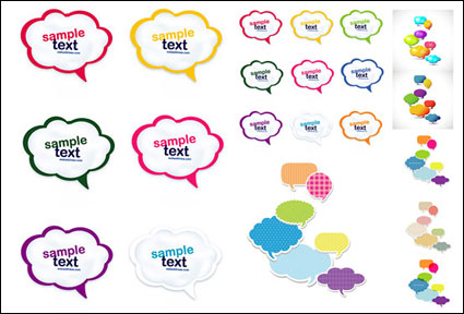 Colorful cute dialog Vector