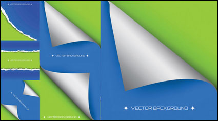 Fine paper Tear mark and roll angular -- vector material