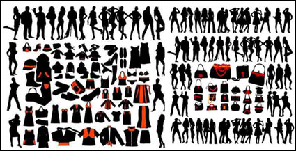 Model silhouette Vector