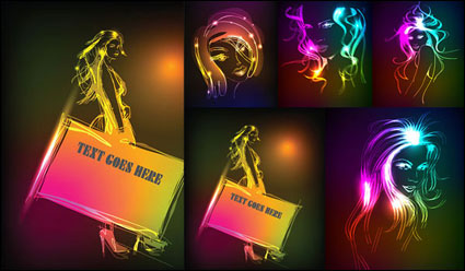 Vector drawing of the beautiful light