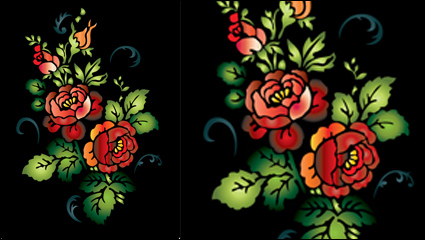 Colorful folk art painting vector - 06