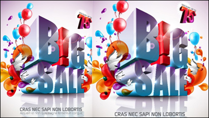 Colorful decorative design background Vector material