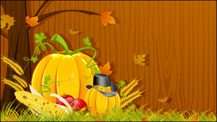 Cartoon background material - vector material