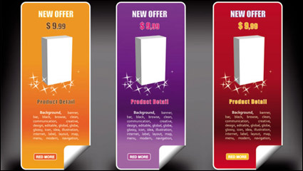 Color banner 03 - vector material