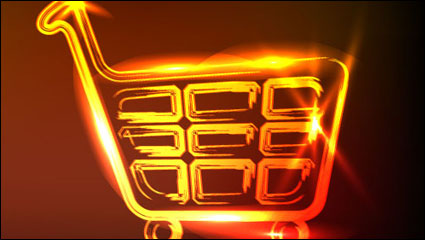 The glare Shopping Cart vector material