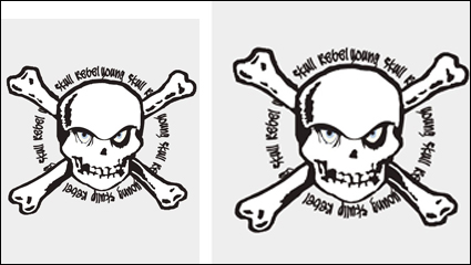 Skull stamp vector material