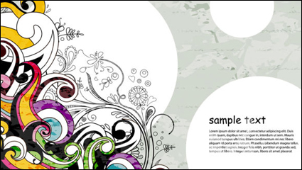 Classic fashion pattern background 02-- vector material