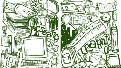 Cartoon hand-painted 03-- vector material