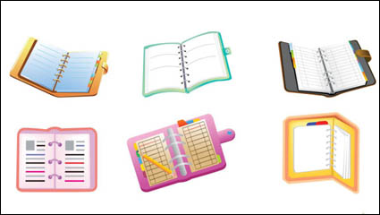 Cartoon school supplies icon - vector