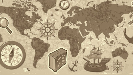 Travel and tourism elements of vector material -2