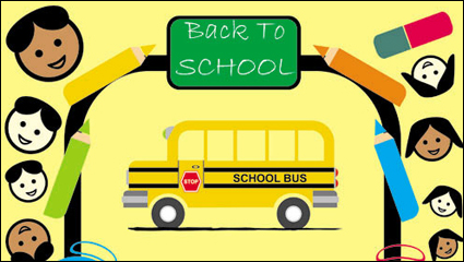 Cartoon drawings by children - vector