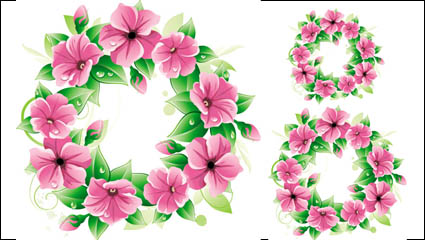 Beautiful flowers 04 - vector