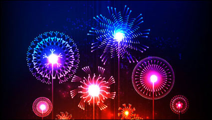 Festive fireworks 02 - vector material