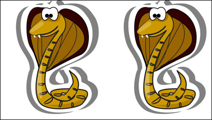 Hand-painted cartoon snake vector -01