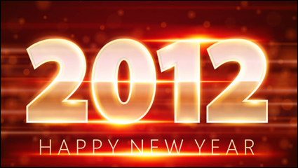 Bright 2012 font - vector material