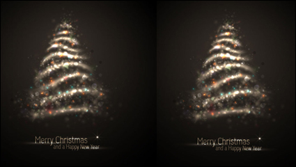 Beautiful halo Christmas Tree 04 - Vector material