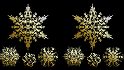 Beautiful snowflake pattern 01 - vector material