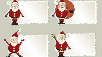 Christmas elements stickers 03 - Vector