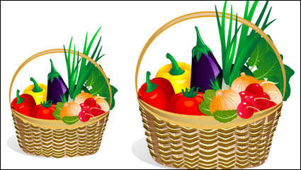 Cartoon basket 04 - vector material