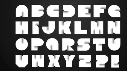 Creative Origami alphabet - vector material