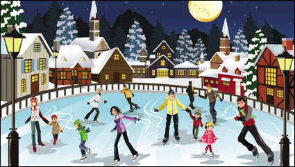 The Christmas scenario illustrator 04 - vector material