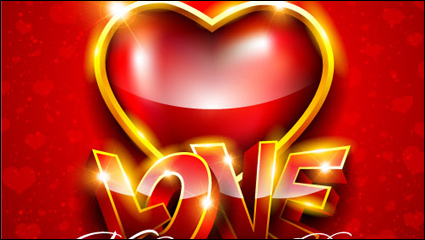 The gorgeous Valentine background 05 - vector material