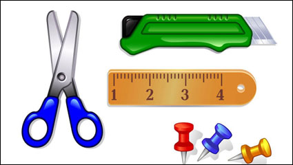 The cartoon learning tools - vector material
