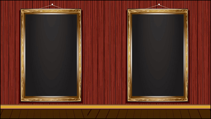 Vintage wood frame 01 - vector material