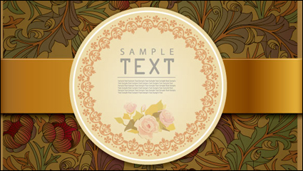 Classic pattern background 02 - vector material