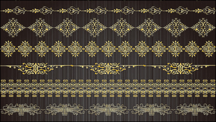 Gold lace pattern 02 - vector material