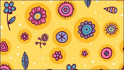 Cartoon pattern background 05 - vector material