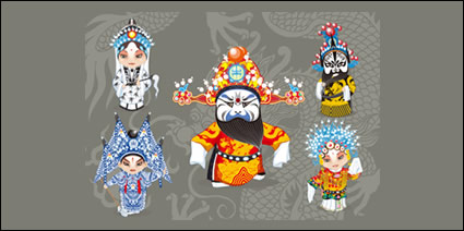 Opera cartoon characters vector (3)