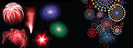 New Year Fireworks Vector material