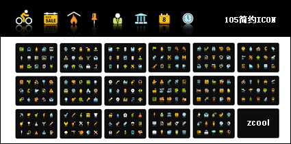 105 color vector material simplicity icon