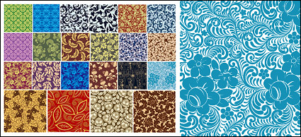 22, Continental classical pattern tiled background material vector